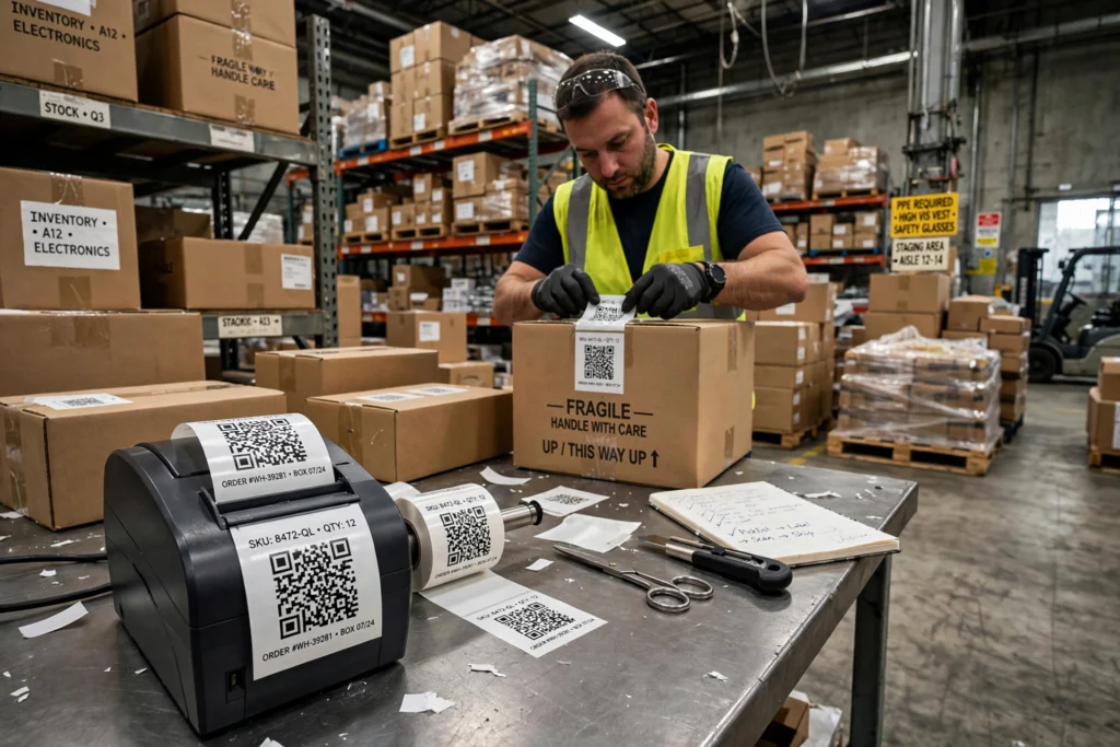 warehouse barcode label printing